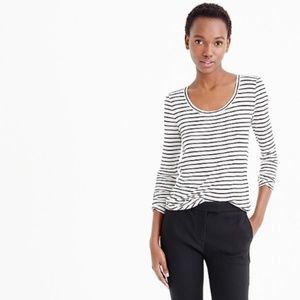 J.Crew Ten Percent Long Sleeve Tee-Navy Stripe